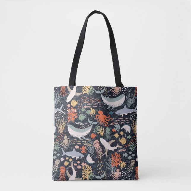 Marine Life Tote Bag (Front)