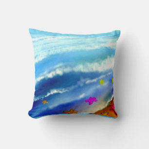 Marine life treasures cushion