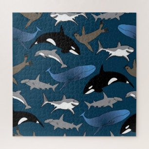 Marine life, wildlife, puzzle