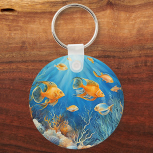 Marine Life with Exotic Fish Key Ring