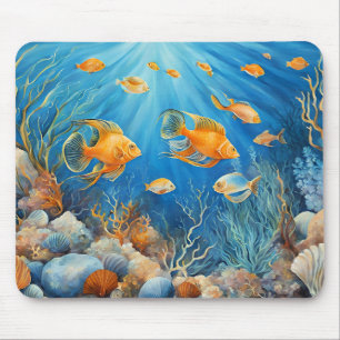 Marine Life with Exotic Fish Mouse Mat