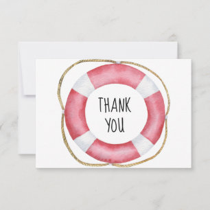 Marine lifebuoy - thank you card