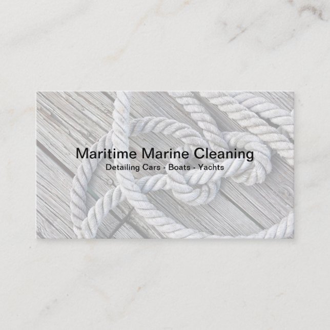Marine Maintenance Boat Cleaning Business Card (Front)