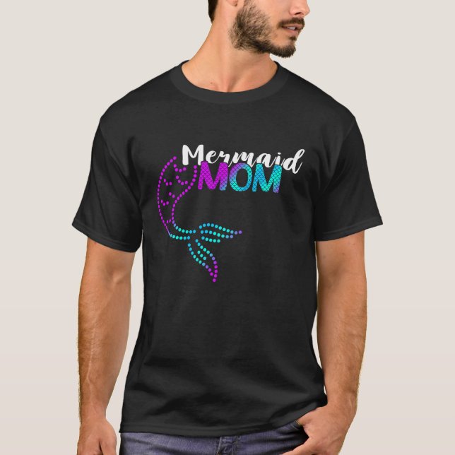 Marine Mermaid Love Mermaid Mom Tail Sea Creature  T-Shirt (Front)