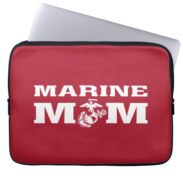 Marine Mom Laptop Sleeve (Front)