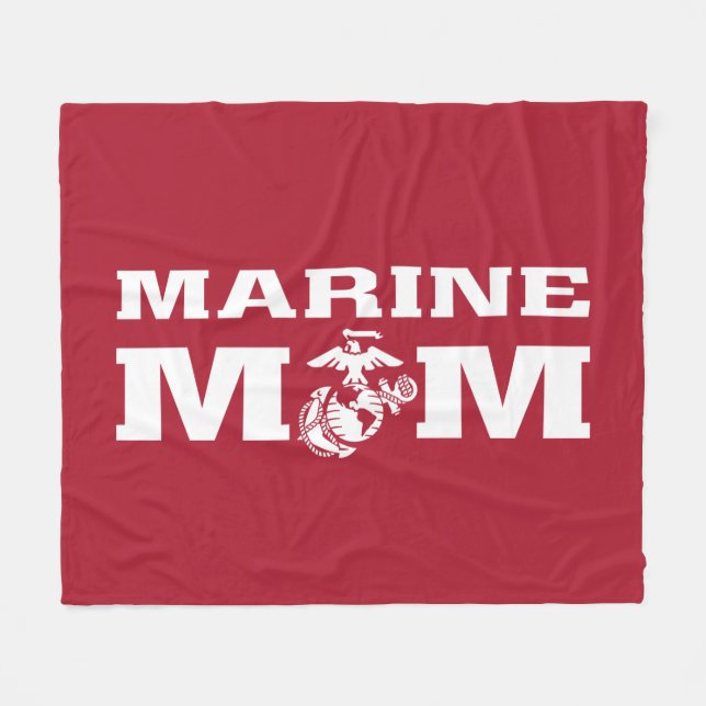Marine Mum Fleece Blanket (Front (Horizontal))