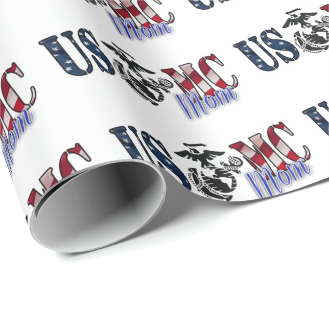 Marine Mum Gift Ideas - Marie Corps Wrapping Paper (Roll Corner)