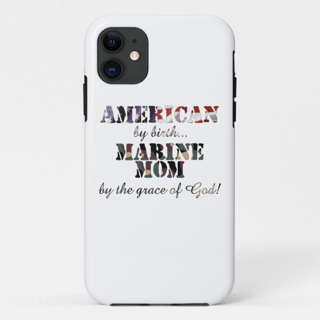 Marine Mum Grace of God Case-Mate iPhone Case (Back)