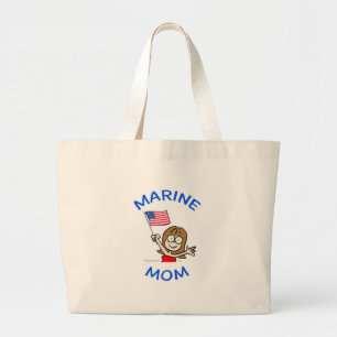 marine mum marines corps patriotism large tote bag