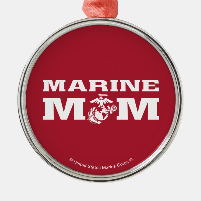 Marine Mum Metal Tree Decoration (Front)