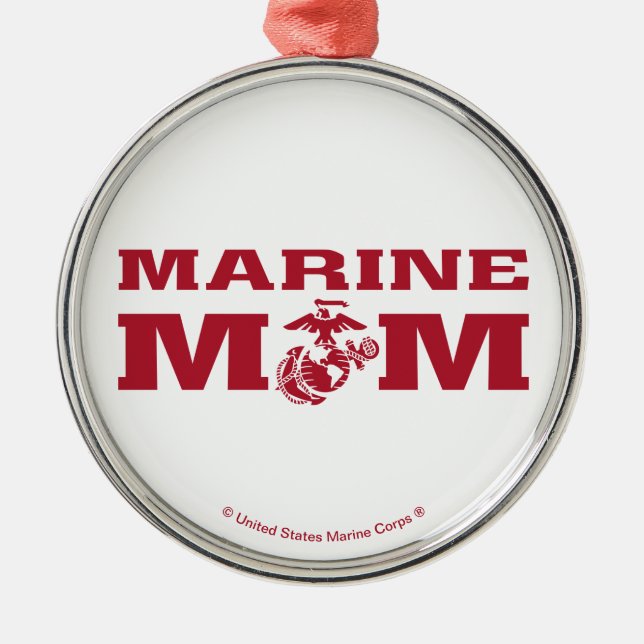 Marine Mum Metal Tree Decoration (Front)