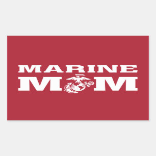 Marine Mum Rectangular Sticker