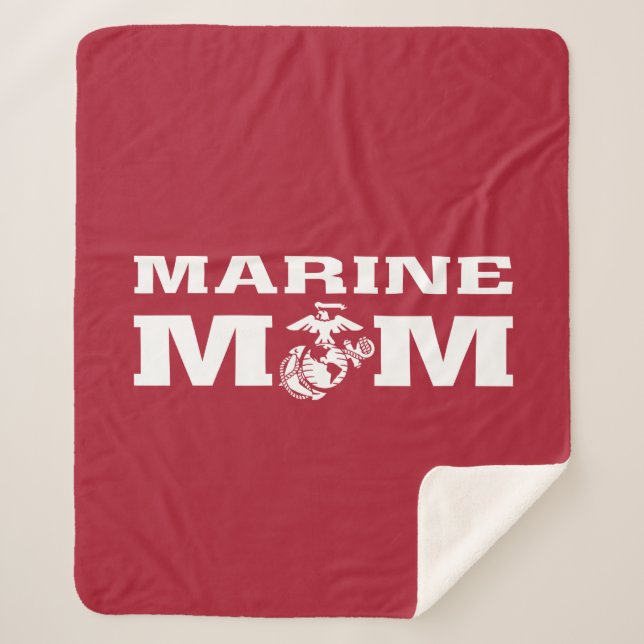 Marine Mum Sherpa Blanket (Front)