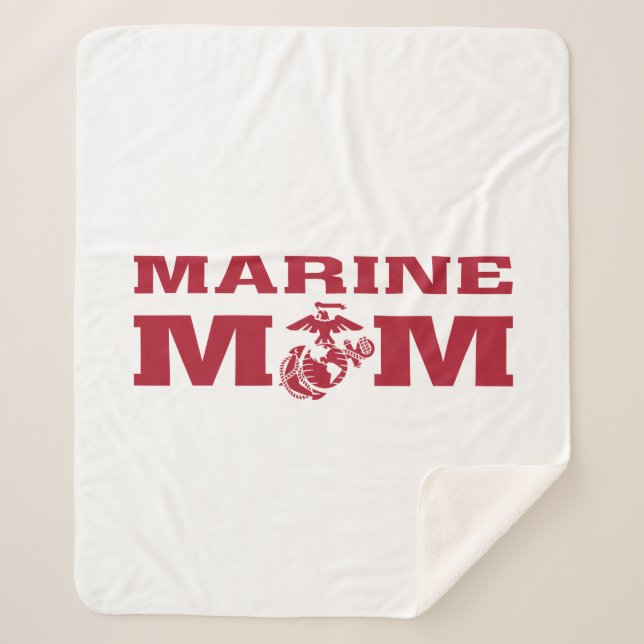 Marine Mum Sherpa Blanket (Front)