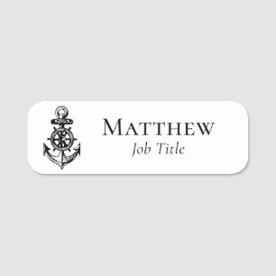 Marine Nautical Boat Business Name Tag