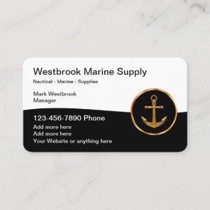 Marine Nautical Supply Services Business Card