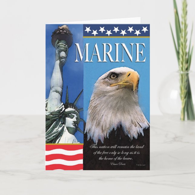 Marine Patriotic Troop Support Card (Front)