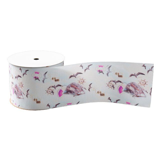 Marine pattern grosgrain ribbon (Spool)