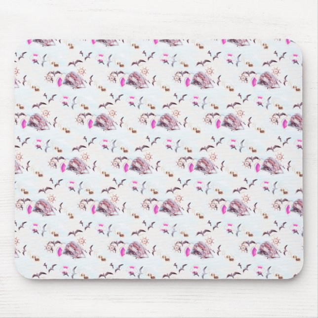 Marine pattern mouse mat (Front)