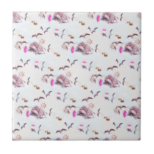 Marine pattern tile