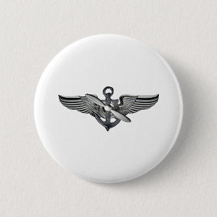 marine pilot wings 6 cm round badge