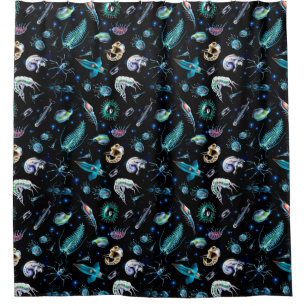 Marine Plankton Shower Curtain