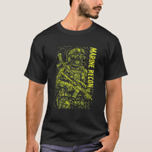 Marine Recon Night Operations Illustration T-Shirt