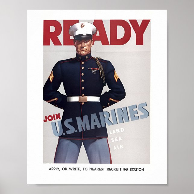 Marine Recruiting Us Poster (Front)