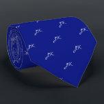 Marine Royal Blue Script Pattern Monogram Tie<br><div class="desc">Marine Royal Blue Script Pattern Monogram neck tie

Marine Royal Blue Monogram Initials Pattern neck tie Visit our store for a variety of colours and patterns for your special event. We specialise in classic personalised accessories for birthdays,  weddings and retirement parties.</div>