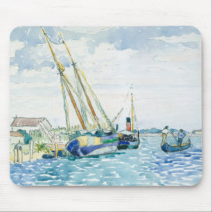 Marine Scene Boats near Venice Mouse Mat