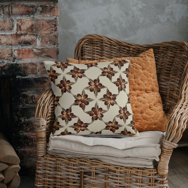 Marine sea rustic coastal seashell floral artistic cushion (Creator Uploaded)