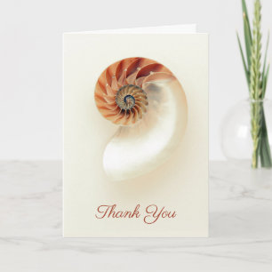 Marine Seashell Thank You Personalised Minimalist Card