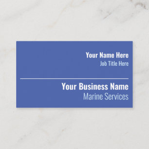 Marine Services Business Card