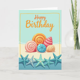 Marine Shells Birthday Card