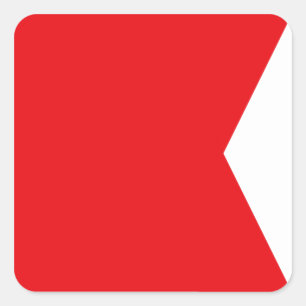 Marine Signal Flag: Letter "B" (Bravo) Square Sticker
