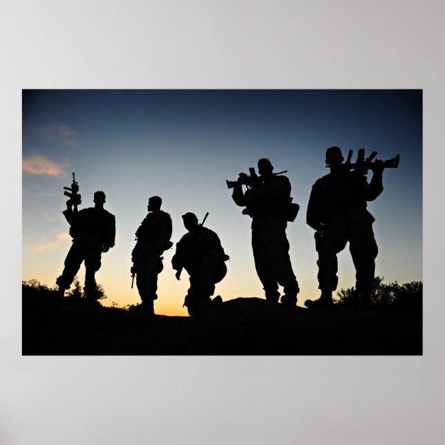Marine Silhouettes Poster (Front)