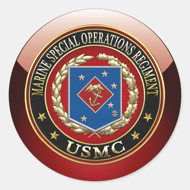 Marine Special Operations Regiment (MSOR) [3D] Classic Round Sticker (Front)
