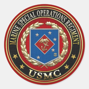 Marine Special Operations Regiment (MSOR) [3D] Classic Round Sticker