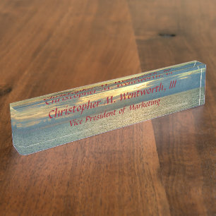 Marine Sunrise Personalised Nameplate