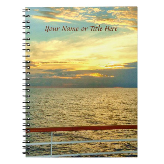 Marine Sunrise Personalised Notebook (Front)