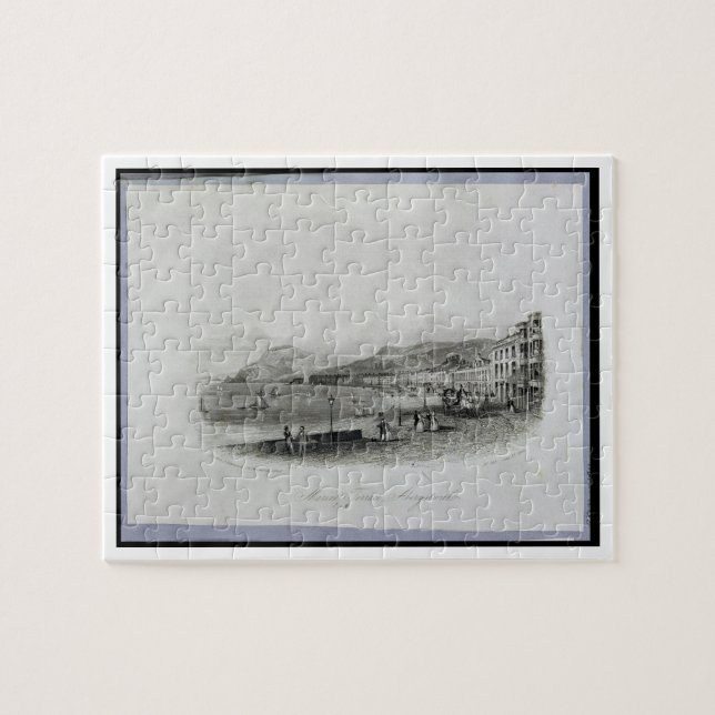 Marine Terrace, Aberystwyth, 1844 (engraving and a Jigsaw Puzzle (Horizontal)