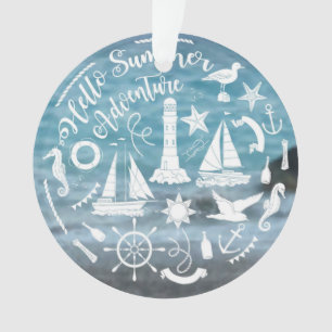 Marine Theme Nautical Elements Summer Adventure Ornament
