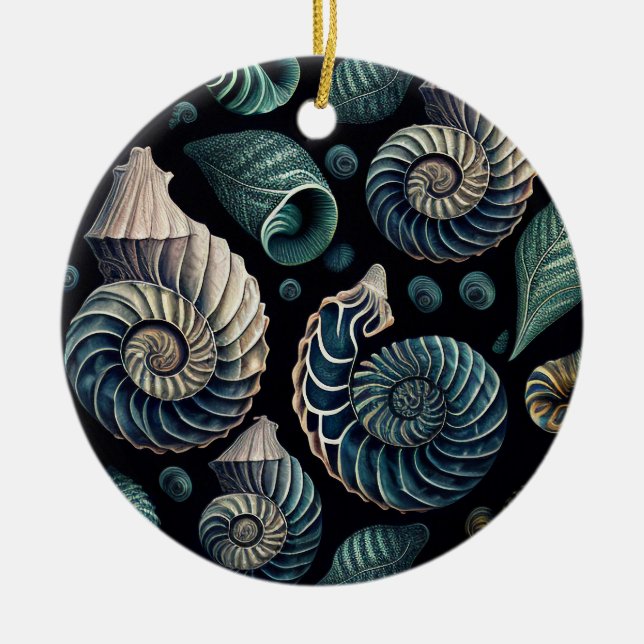 Marine Treasures Ceramic Tree Decoration (Front)