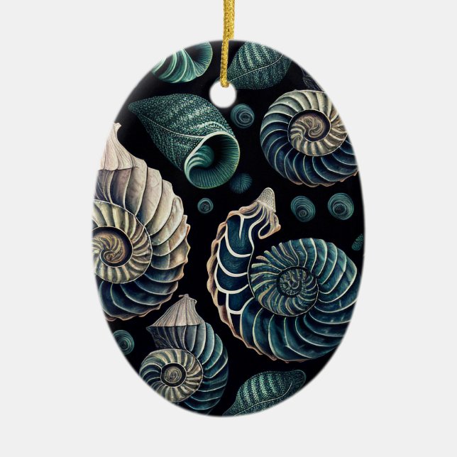 Marine Treasures Ceramic Tree Decoration (Front)