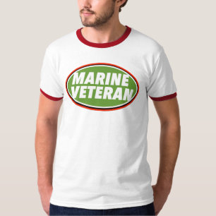 Marine Veteran Print Novelty T-Shirt