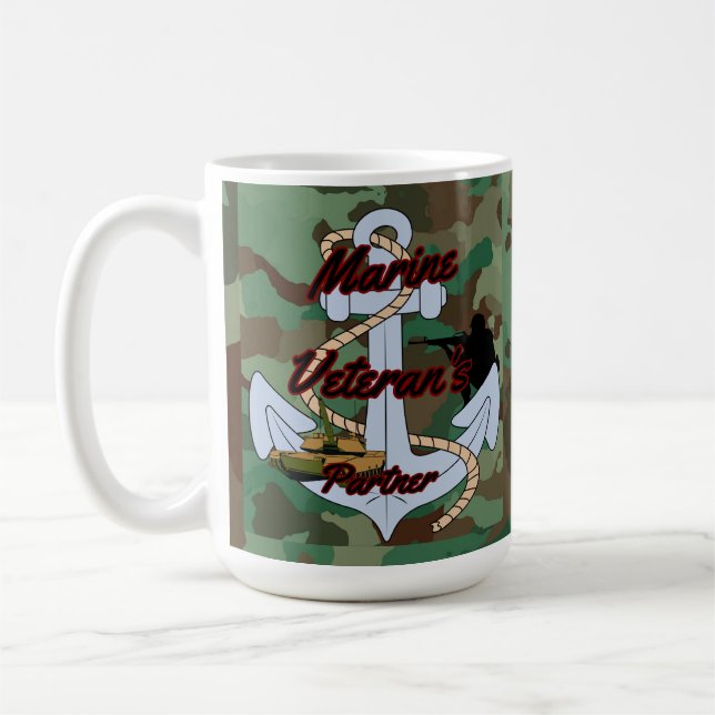 Marine Veteran's Partner  Coffee Mug (Left)