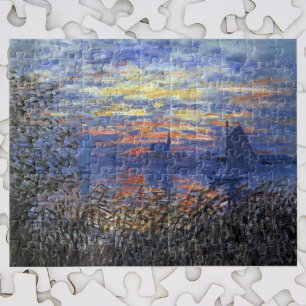 Marine View with a Sunset by Claude Monet Jigsaw Puzzle