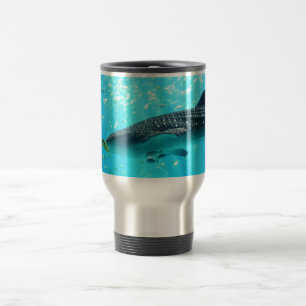Marine Water Chic Stylish Cool Blue Whale Shark Travel Mug