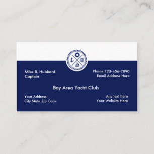 Marine Yacht Club Business Cards