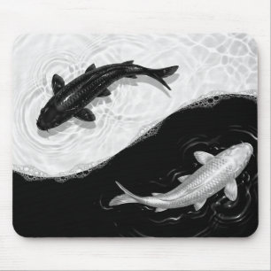 Marine Yin Yang Goldfish Mouse Mat